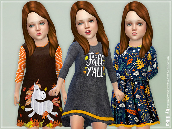 Sims 4 Toddler Dresses Collection P115 by lillka at TSR