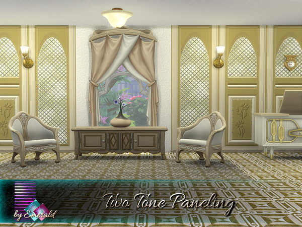 Sims 4 Two Tone Paneling by emerald at TSR