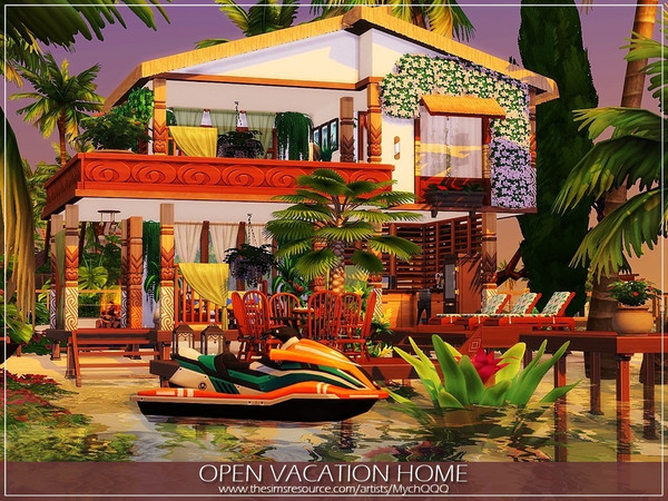 Sims 4 Open Vacation Home by MychQQQ at TSR