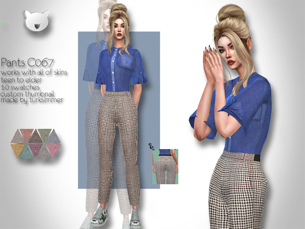 Sims 4 Pants C067 by turksimmer at TSR