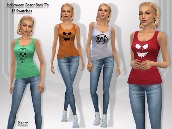 Sims 4 Halloween Razor Back Ts by pizazz at TSR