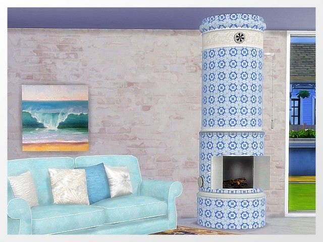 Sims 4 Tiled Oven fireplace by Oldbox at All 4 Sims