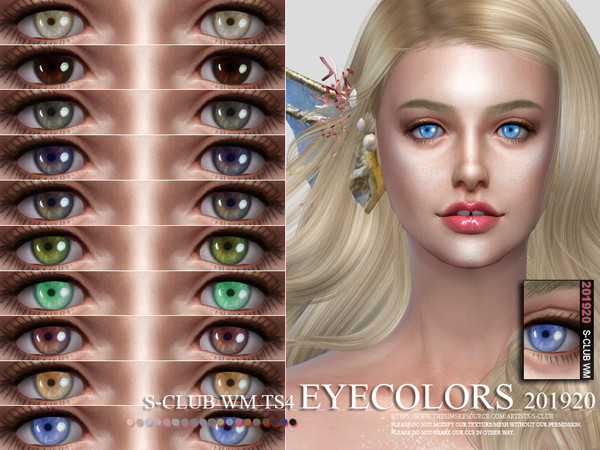 Sims 4 Eyecolors 201920 by S Club WM at TSR