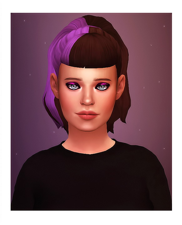 Sims 4 Happy Simblreen set: hairs, eyeshadow, lipstick, bodysuit & skirt at Isjao – working on uni