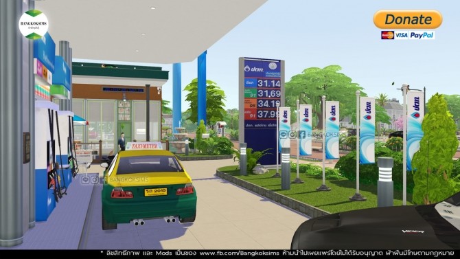 Sims 4 PTT Gas Station (P) at BangkokSims