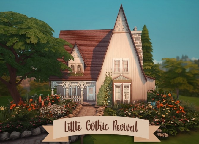 Sims 4 Little Gothic Revival Cottage at Miss Ruby Bird