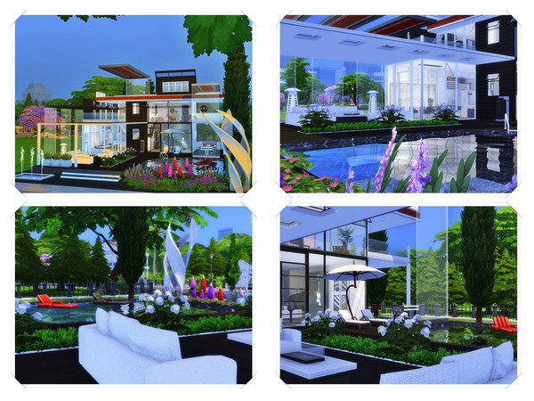 Sims 4 CEZA modern home by marychabb at TSR