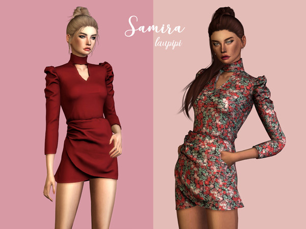 Sims 4 Samira Dress by laupipi at TSR