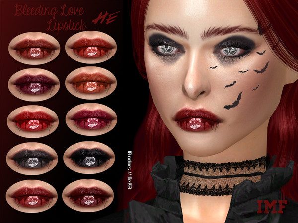 Sims 4 IMF Bleeding Love Lipstick by IzzieMcFire at TSR