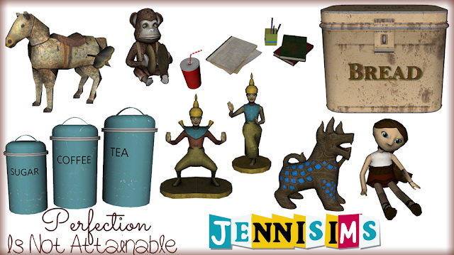 Sims 4 Decorative set Clutter 9 Items at Jenni Sims