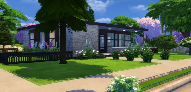 Sims 4 Modern Neptune house No CC by EzzieValentine at Mod The Sims