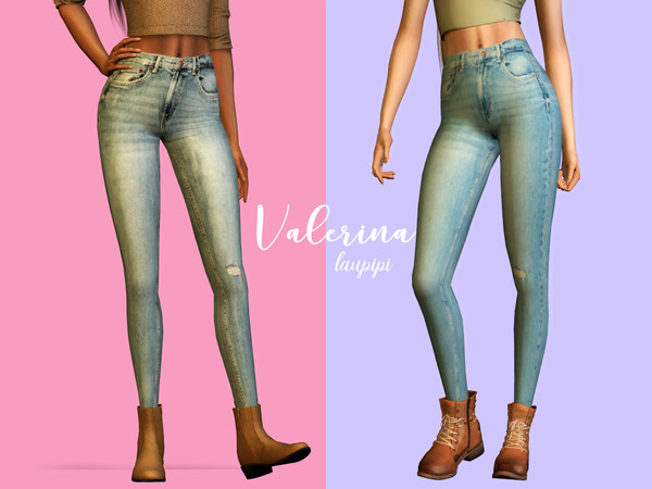 Sims 4 Valerina Jeans by laupipi at TSR