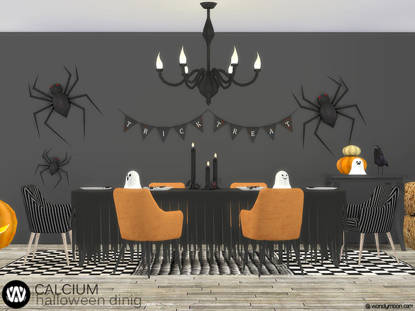 Sims 4 Calcium Halloween Dining by wondymoon at TSR