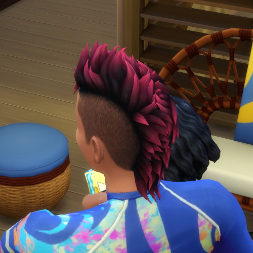 Sims 4 Sulani Mohawk Dip Dye Colors by IntrepidVector at Mod The Sims