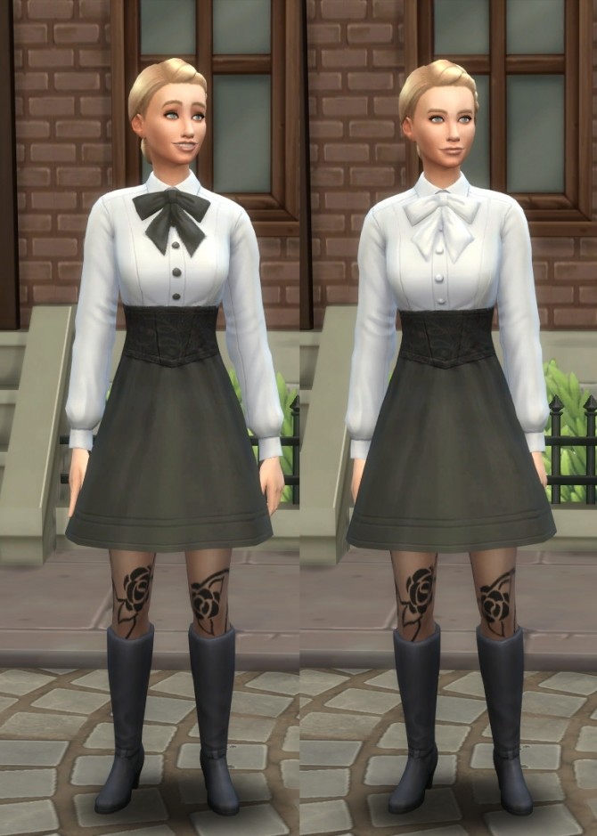 Sims 4 Annabelle Victorian Dress by therealmofsimblr at Mod The Sims