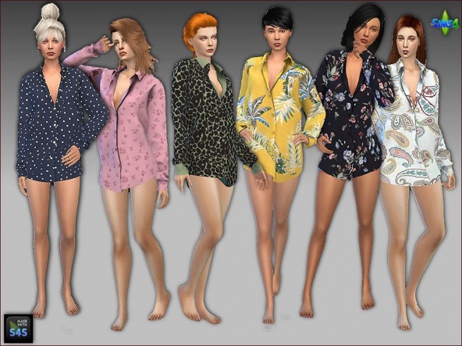 Sims 4 Sleep shirts with leggings by Mabra at Arte Della Vita
