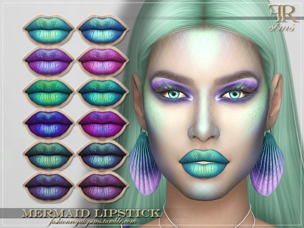 Sims 4 FRS Mermaid Lipstick by FashionRoyaltySims at TSR