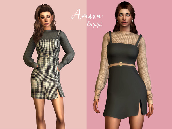 Sims 4 Amira Dress by laupipi at TSR