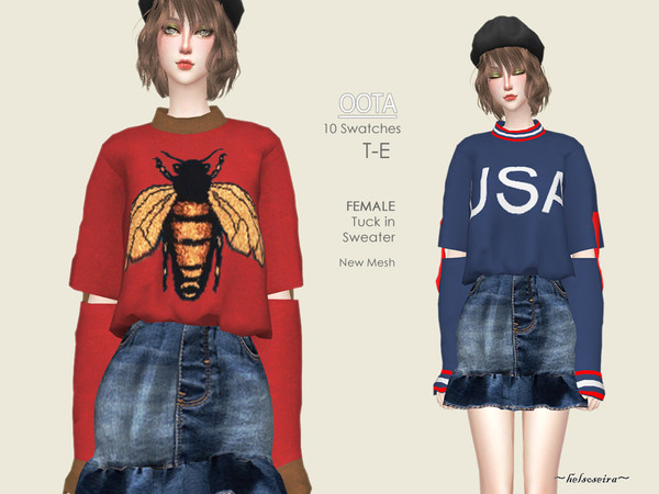 Sims 4 OOTA Tuck in Sweater by Helsoseira at TSR