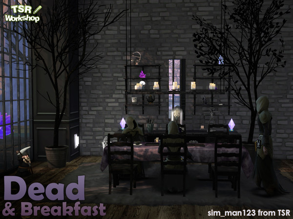Sims 4 Dead and Breakfast dining room by sim man123 at TSR