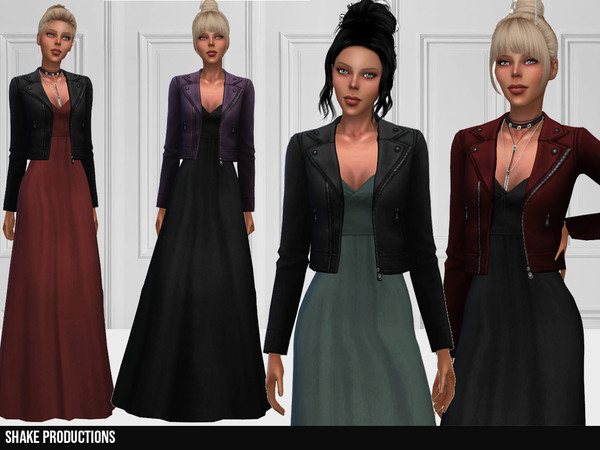 Sims 4 327 Gown With Jacket by ShakeProductions at TSR
