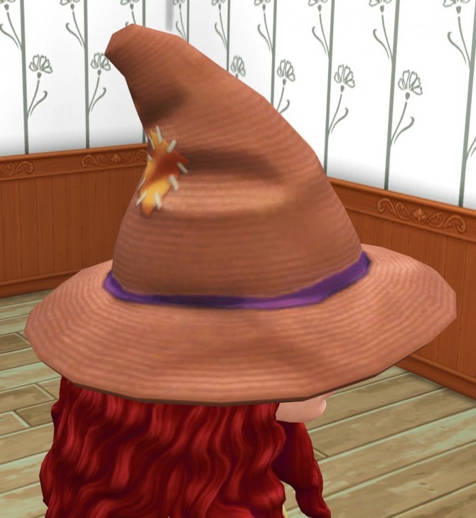 Sims 4 Tattered witch hat by horresco at Mod The Sims