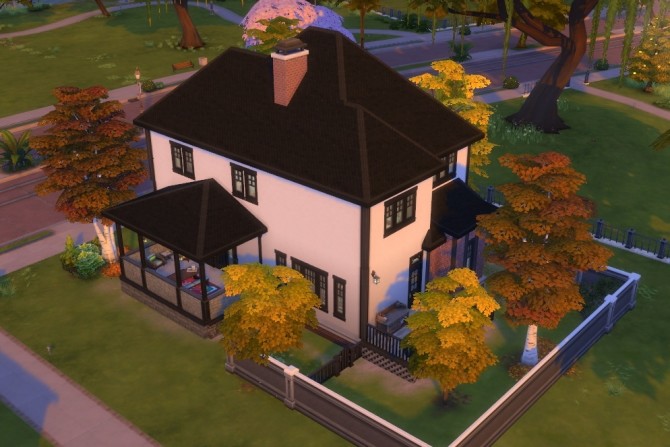 Sims 4 Autumn Craftsman house by Copper Penny at Mod The Sims