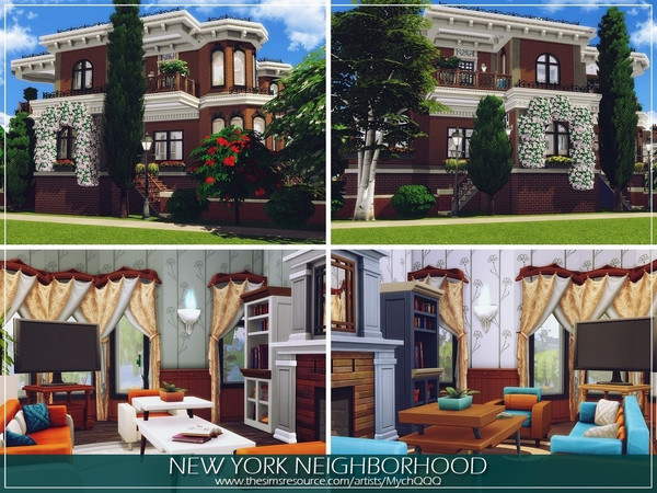 Sims 4 New York Neighborhood by MychQQQ at TSR