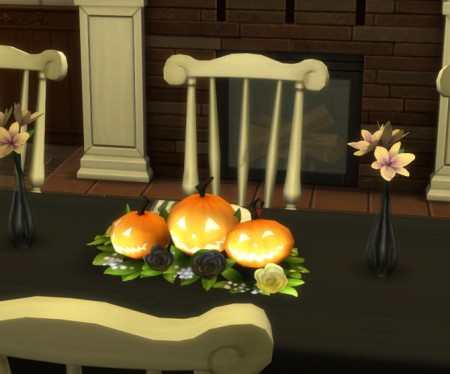 Tiny Pumpkins Table Centerpiece by therealmofsimblr at Mod The Sims