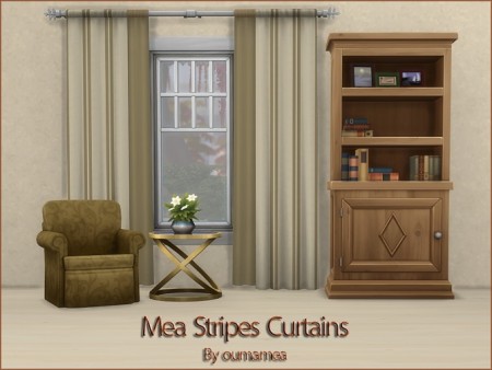 Mea Stripes Curtain by oumamea at Mod The Sims