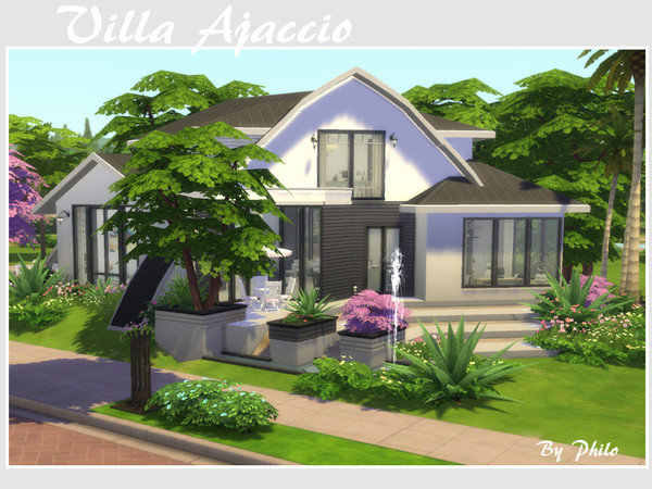 Sims 4 Villa Ajaccio by philo at TSR