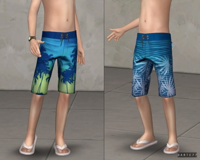 Sims 4 Swim Shorts for Kids at Darte77
