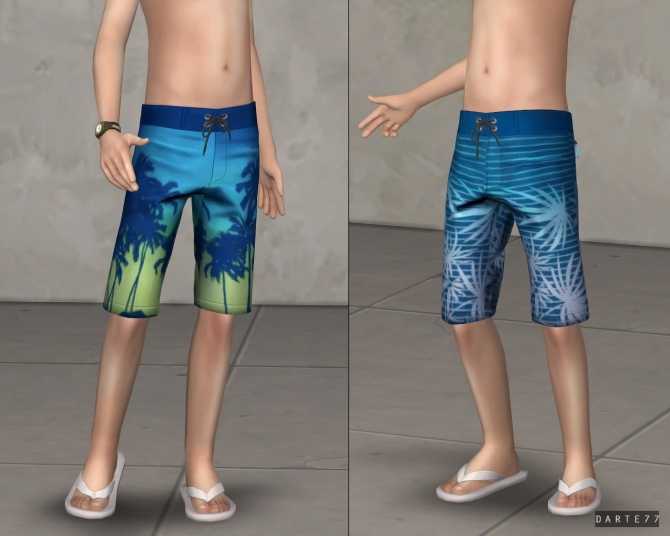 Swim Shorts for Kids at Darte77 » Sims 4 Updates