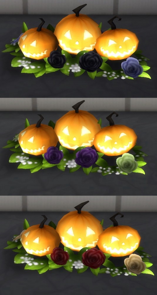 Sims 4 Tiny Pumpkins Table Centerpiece by therealmofsimblr at Mod The Sims