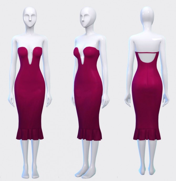 Sims 4 Laney Dress and Luxury Heels at Pickypikachu