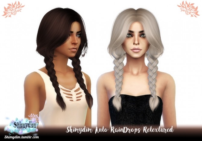 Sims 4 Anto RainDrops Hair Retexture Naturals Unnaturals at Shimydim Sims