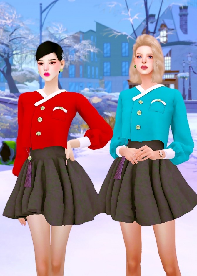 Sims 4 Korea Modernized Hanbok at RIMINGs