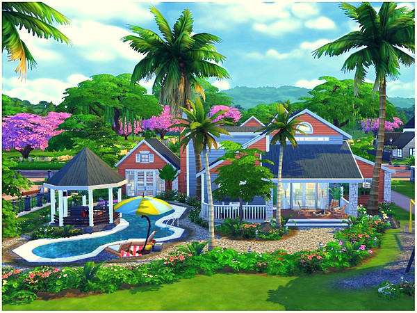 Sims 4 Warm Breeze cozy family house by lotsbymanal at TSR