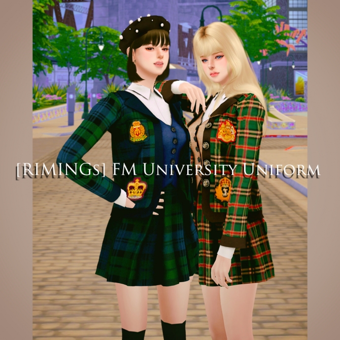 FM University uniform at RIMINGs » Sims 4 Updates