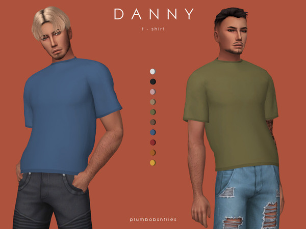 Sims 4 DANNY t shirt by Plumbobs n Fries at TSR