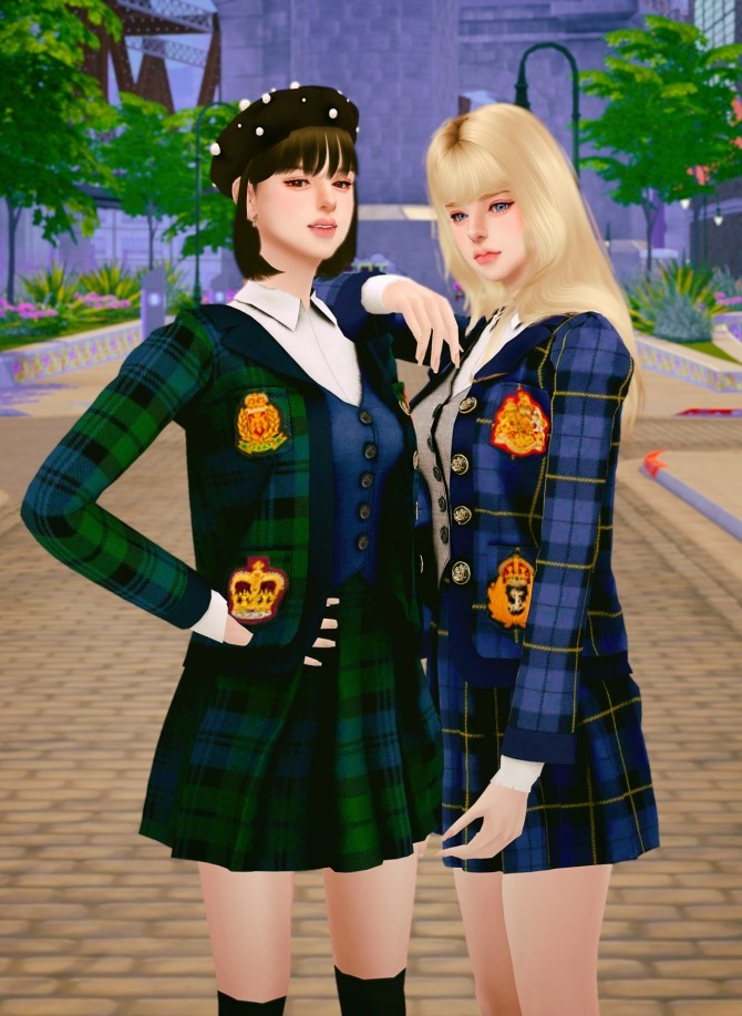 Sims 4 FM University uniform at RIMINGs