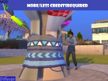 More/less credits required at Diffevair – Sims 4 Mods