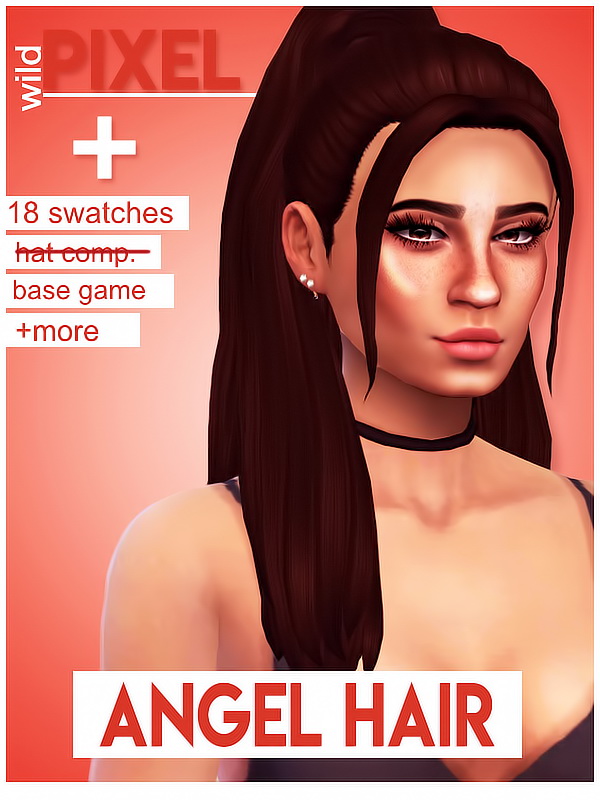 Sims 4 ANGEL HAIR at Wild Pixel