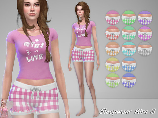 Sims 4 Sleepwear Kira 3 by Jaru Sims at TSR