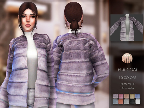 Sims 4 Fur Coat BD141 by busra tr at TSR