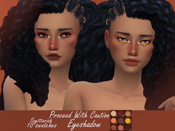 Sims 4 Proceed With Caution Eyeshadow by Sagittariah at TSR