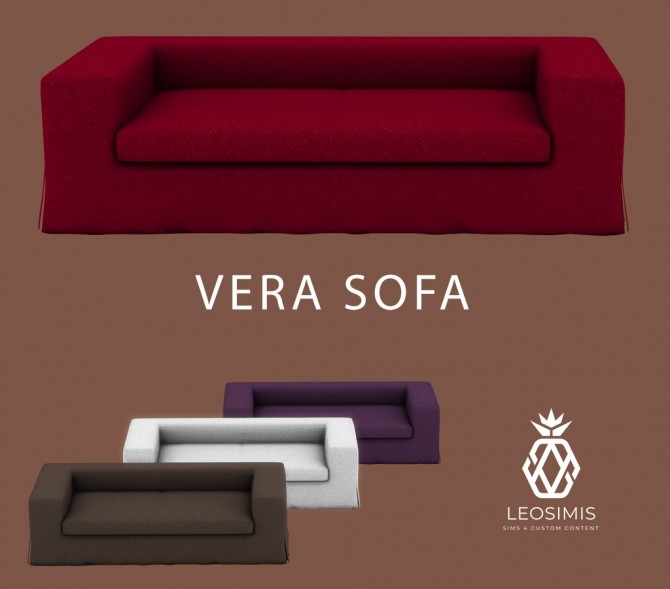 Sims 4 Vera Sofa at Leo Sims