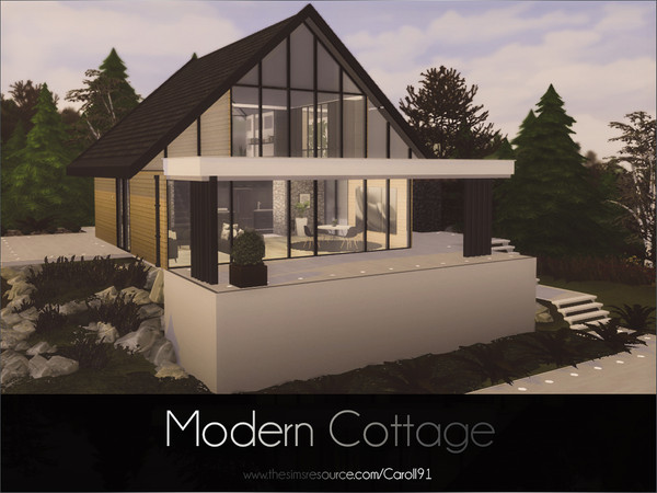 Sims 4 Modern Cottage by Caroll91 at TSR