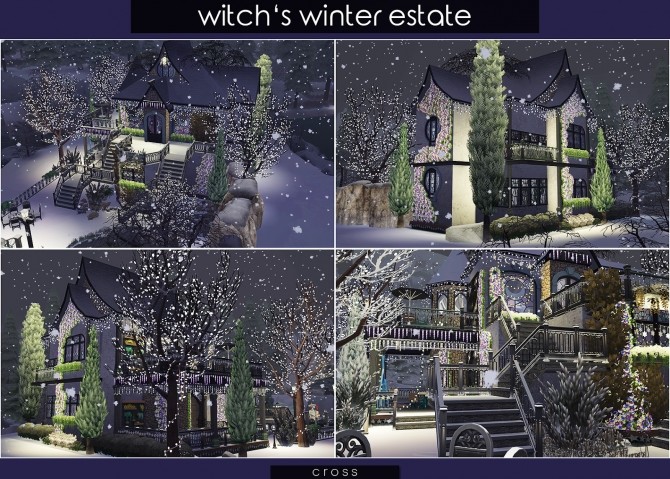 Sims 4 Witchs Winter Estate by Praline at Cross Design