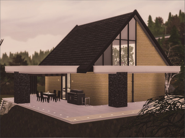 Sims 4 Modern Cottage by Caroll91 at TSR